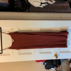Knit Burnt Brown Slip Dress